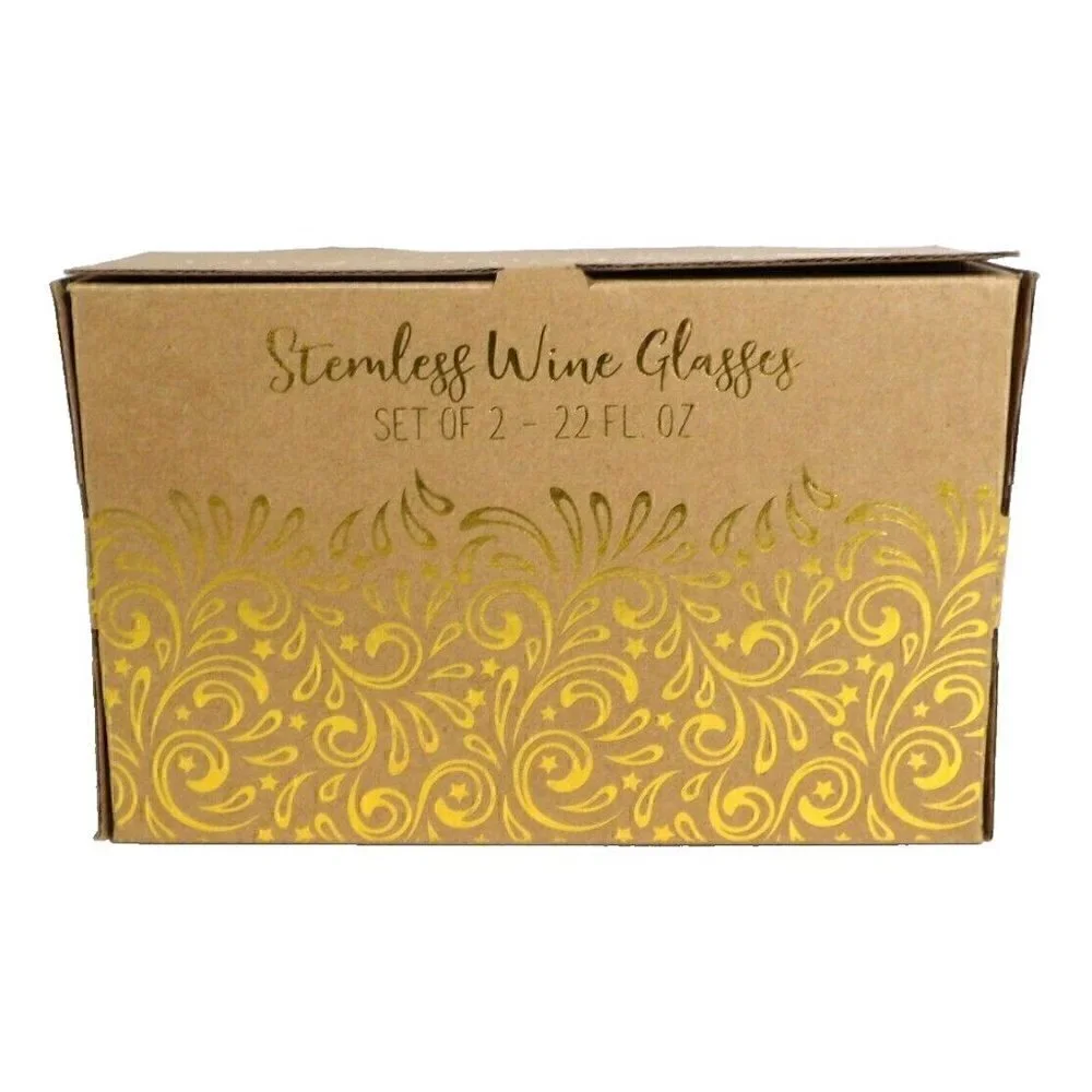 Stemless 22 oz wine glasses set of two 